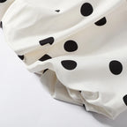 Fashion Women's Lady Suit Halter A-line Tops Bud Loose Skirt Polka Dot Set
