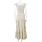 Ruffle 2 Piece Set Women Outfit Crop Top And Skirt Sets
