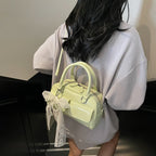 Minimalist PU Leather Crossbody With Pocket Design For Women Mini Square Shoulder Style