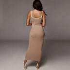 Backless Bodycon Maxi Dress