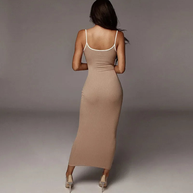 Backless Bodycon Maxi Dress