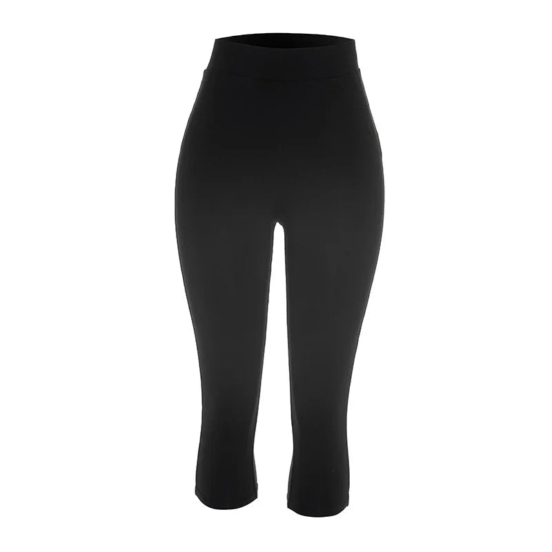 Urban Halter Crop Top And High Waist Capri Set With Metal Ring Detail Two-piece
