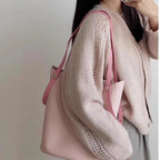 Pink Bucket Bag Crossbody With Generous Interior