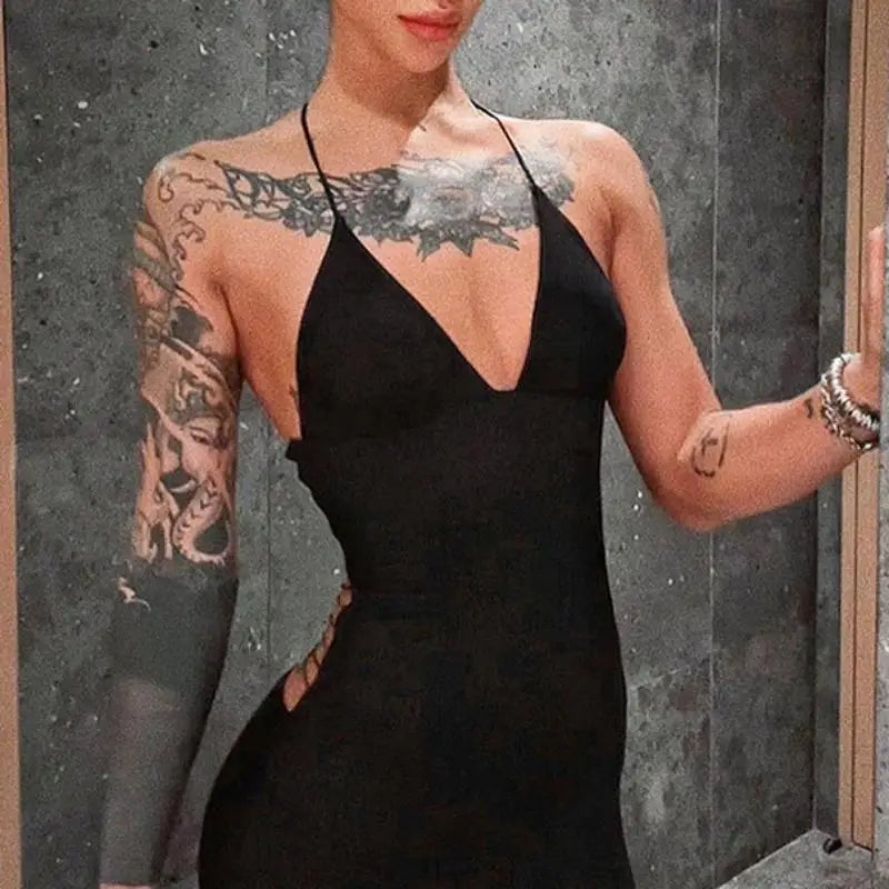 Butterfly Embroidered Strapless Backless Mini Dress Y2K Slim Fit