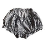 Cozy Kawaii Plaid Pajama Shorts With Elastic Waist Ruffle Trim