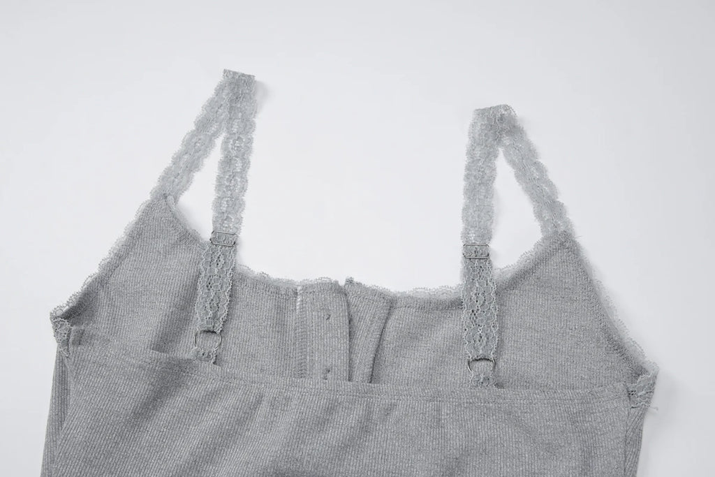 Square Collar Backless Single Breasted Ruffles Camisole