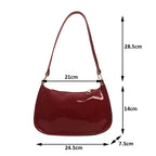 Retro Solid PU Leather Shoulder Bag For Women Chic Casual Hobo