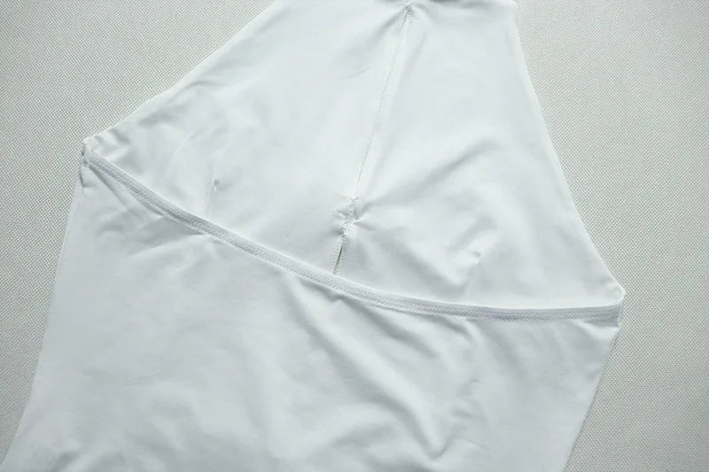 Halter Backless Top And Skirt Set Two Piece Irregular