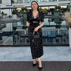 Sexy Hollow Lace High Waist Dress