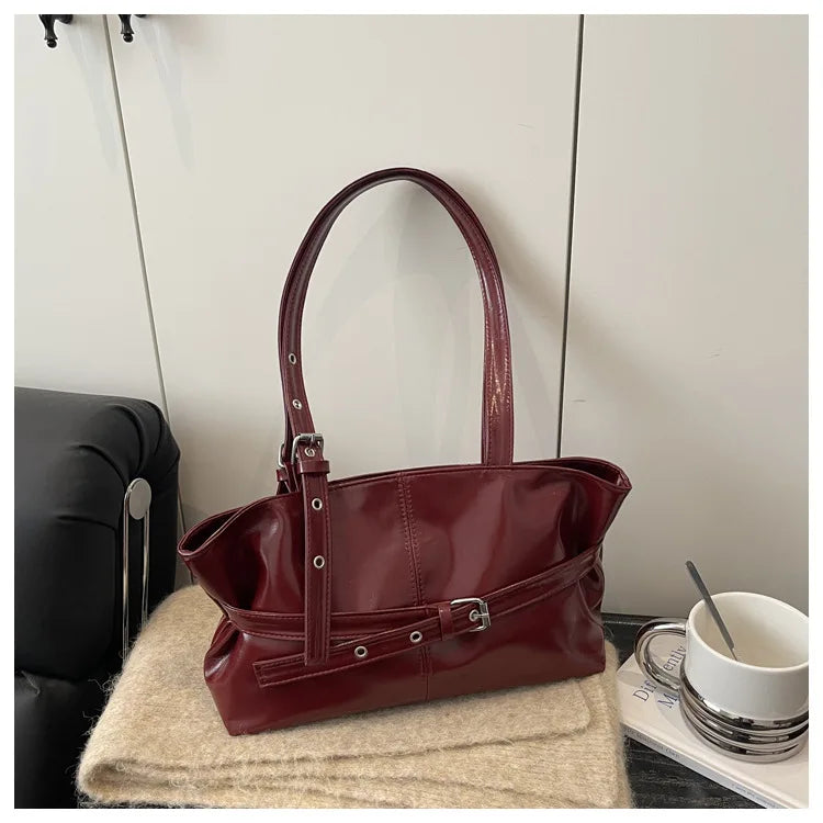 Vintage Inspired Minimalist Tote Bag With Top Handle Large Capacity