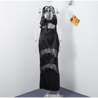 Lace See Through Sling Maxi Dress Evening