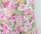 Floral Print Sexy Sling Mini Women Lace Spliced O Neck A-line Dress