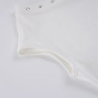 Women's Off Shoulder Sexy White Ruched Backless Tops