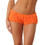 Breathable Solid Color Ruffles Boxer Briefs With Bow