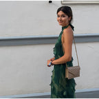 Boho Floral Halter Maxi Dress With Cutout And Tiered Ruffles Sleeveless