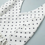 Dot Print Halter Top Set With Wide Leg Pants