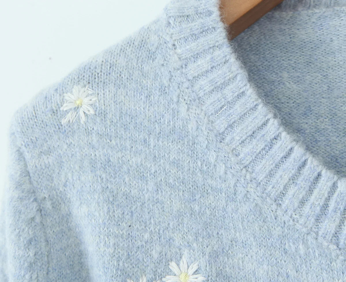 Effortless Embroidered Cardigan For Women