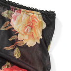 Floral Print Two Piece V Neck Cami Top With Elastic Waist Mini Skirt Set