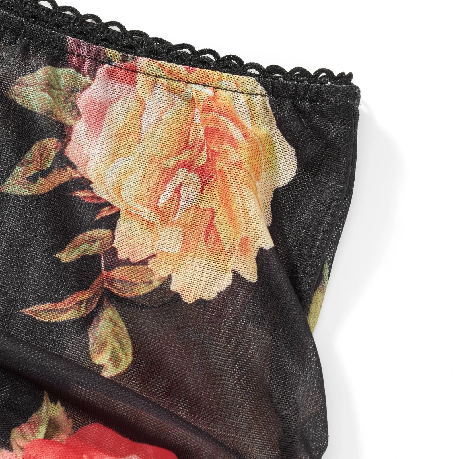 Floral Print Two Piece V Neck Cami Top With Elastic Waist Mini Skirt Set