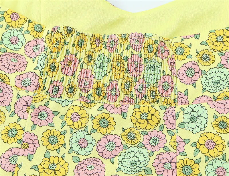 Floral Poplin Spaghetti Strap Top Flowy Lightweight Blouse