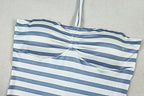 Halter Stripe Patchwork Jumpsuit
