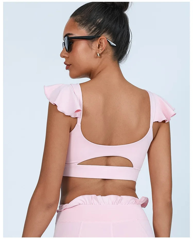 Yoga Gym Wear Woman Women's Chest-Wrapped Nude Feel Quick-Drying Beauty Back High Waist Vest Sports Workout