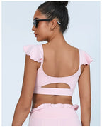 Yoga Gym Wear Woman Women's Chest-Wrapped Nude Feel Quick-Drying Beauty Back High Waist Vest Sports Workout