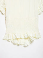 Elegant Chest Cutout Top With Elastic Waist