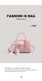 Bowknot PU Leather Crossbody Bag For Women Harajuku Style