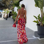 Floral Whisper Three Piece Bikini Set With Beach Skirt Coverup For Summer Swimwear