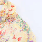 Sunlit Floral Halter Neck Maxi Dress