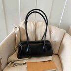Underarm Bag Solid Color PU Shoulder Handbag