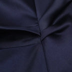 Pleated Hem Patchwork Mini Dress With Lace Inset Slit Detail Sleeveless Back Zip