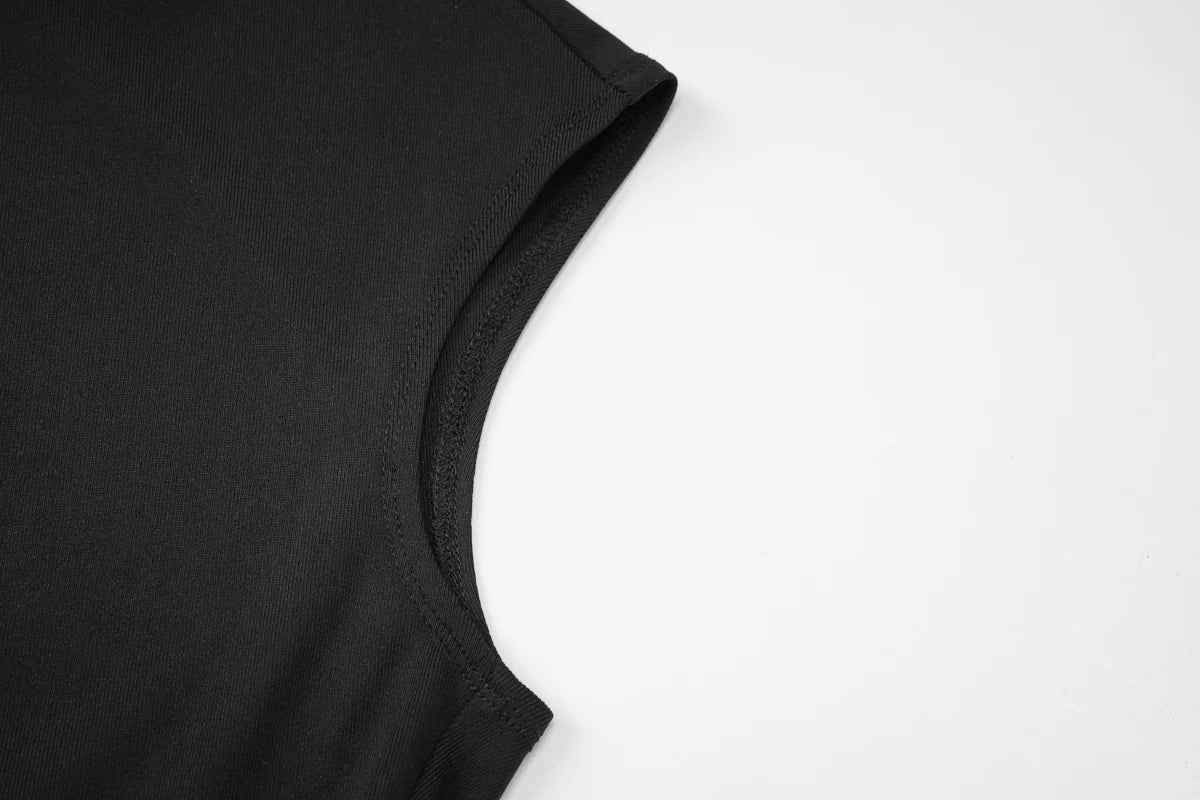 High Neck Hollow Out Bow Top