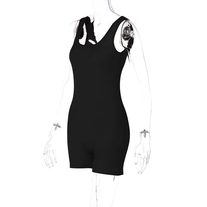 Women Sleeveless Playsuit Short Jumpsuit
