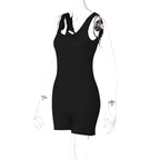 Women Sleeveless Playsuit Short Jumpsuit