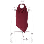Halter Backless Irregular Slim Fit Tank Top