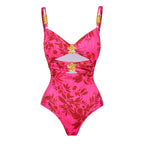 Ruffle Cutout One Piece Swimsuit With Skirt For Fresh Summer Beachwear Vibe