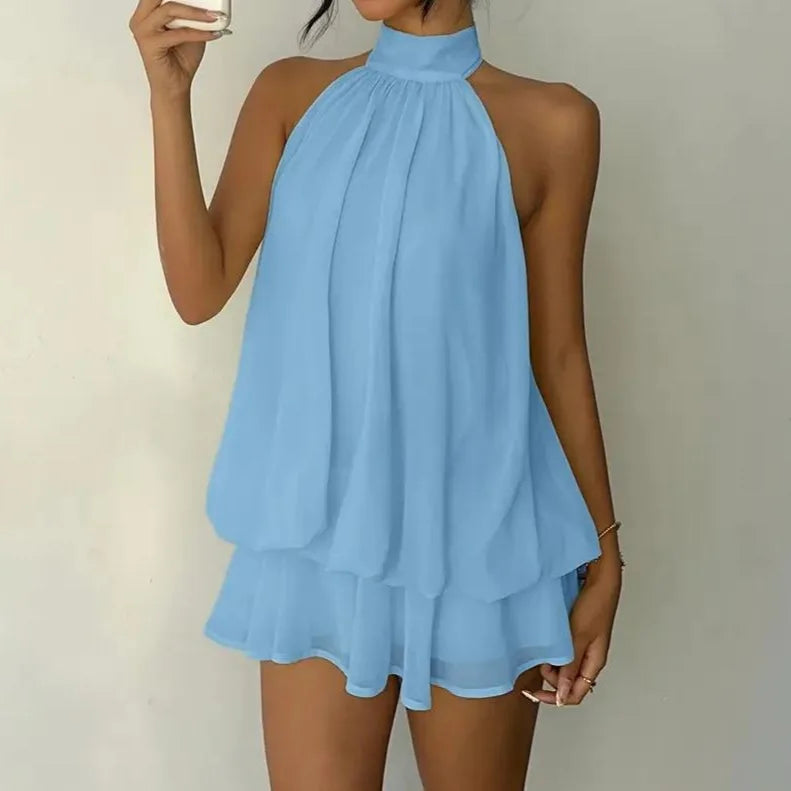 Backless Halter For Women Elegant Mini Dress