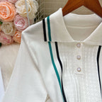 Knit Mini Dress With Ruffles