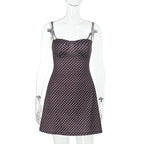 Rustic Polka Dot Halter Dress And Mini Skirt Set
