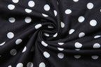 Polka Dot Off Shoulder Crop Top With Skew Collar And Ruched Backless