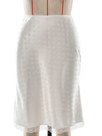 Patchwork Lace Print Polka Dot Women High Waist A-line Mini Skirt