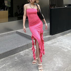 Tube Top Strapless Sexy Midi Dress