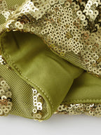 Gleaming Sequin Mini Skirt With Side Tie Low Rise Sparkly