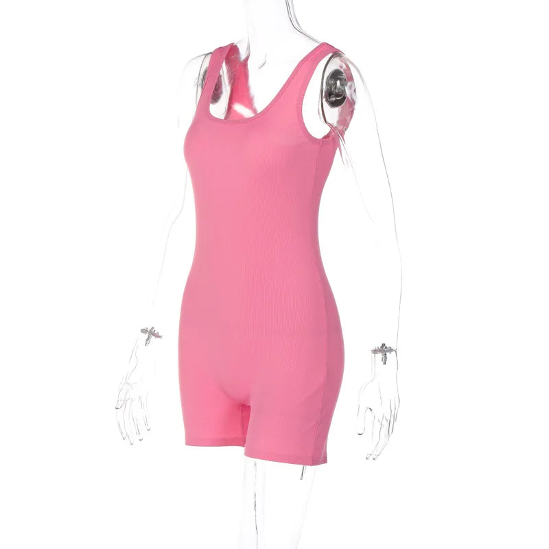 Women Sleeveless Playsuit Short Jumpsuit