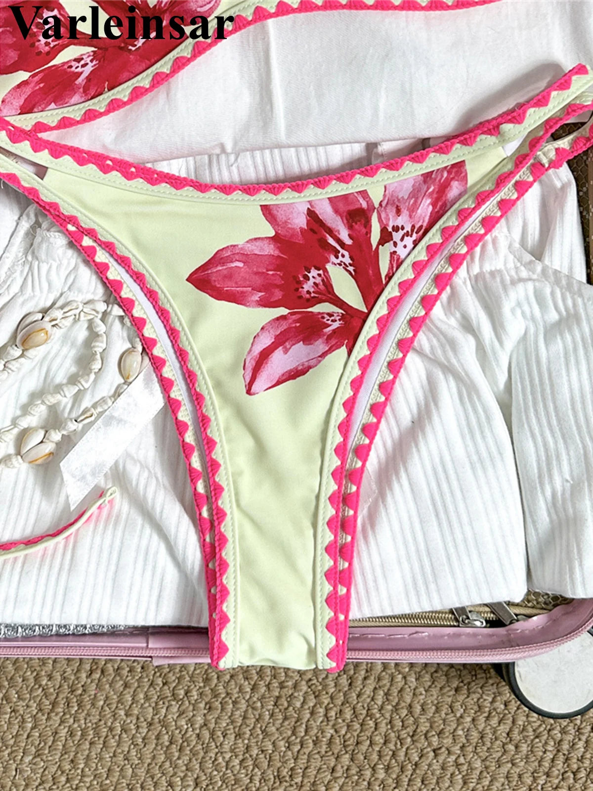 Floral Brazilian Bikini Set Two-Piece Swimsuit