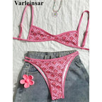 Floral Print High Leg Bikini Set Two Piece Swimwear For Women Vibrant Summer Bathing Suit