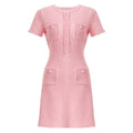Beaded Knit A Line Dress