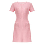 Beaded Knit A Line Dress
